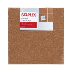 Staples Bulletin<Cork Bulletin Board, 1' x 1' (28717)