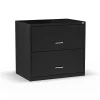 Staples File Cabinets<2-Drawer Lateral File Cabinet, Letter/Legal Size, Lockable, 27.3"H x 29.8"W x 20.6"D, Black (ST52141-CC)