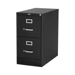 Staples File Cabinets<2-Drawer Mobile Vertical File Cabinet, Letter Size, Lockable, 29"H x 15"W x 25"D, Black (59555/25420)