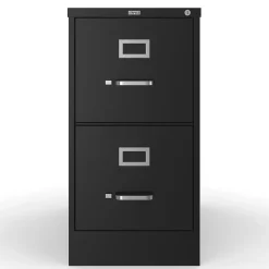 Staples File Cabinets<2-Drawer Mobile Vertical File Cabinet, Letter Size, Lockable, 29"H x 15"W x 25"D, Black (59555/25420)