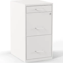 Staples File Cabinets<3-Drawer Mobile Vertical File Cabinet, Letter Size, Lockable, 26.9"H x 14.3"W x 18.9"D, (ST52144-CC)