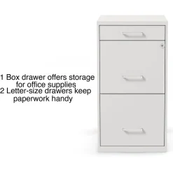 Staples File Cabinets<3-Drawer Mobile Vertical File Cabinet, Letter Size, Lockable, 26.9"H x 14.3"W x 18.9"D, (ST52144-CC)