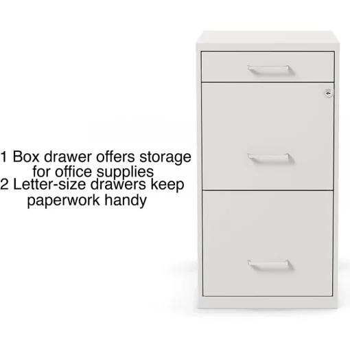 Staples File Cabinets<3-Drawer Mobile Vertical File Cabinet, Letter Size, Lockable, 26.9"H x 14.3"W x 18.9"D, (ST52144-CC)