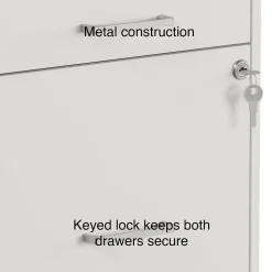 Staples File Cabinets<3-Drawer Mobile Vertical File Cabinet, Letter Size, Lockable, 26.9"H x 14.3"W x 18.9"D, (ST52144-CC)
