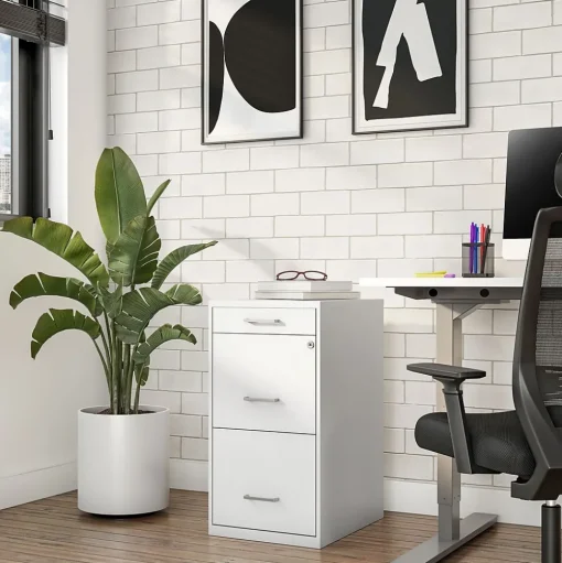 Staples File Cabinets<3-Drawer Mobile Vertical File Cabinet, Letter Size, Lockable, 26.9"H x 14.3"W x 18.9"D, (ST52144-CC)