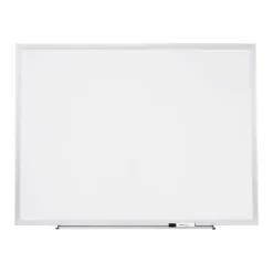 Staples Dry Erase<Durable Magnetic Porcelain Dry-Erase Whiteboard, Aluminum Frame, 4' x 3' (52467/28331)