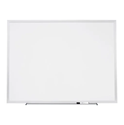 Staples Dry Erase<Durable Magnetic Porcelain Dry-Erase Whiteboard, Aluminum Frame, 4' x 3' (52467/28331)