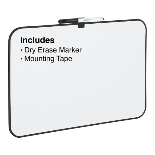 Staples Dry Erase<Durable Melamine Dry-Erase Board, Plastic Frame, 11" x 17" (VMMC10112)