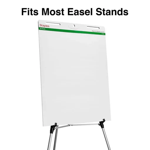 Staples Easel Paper Pads<Easel Pads, 27" x 35", White, 50 Sheets/Pad, 4 Pads/Carton (ST17641)