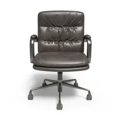 Staples Office Chairs<® Ellsworth Leather Swivel Manager Chair, Gray (95115)