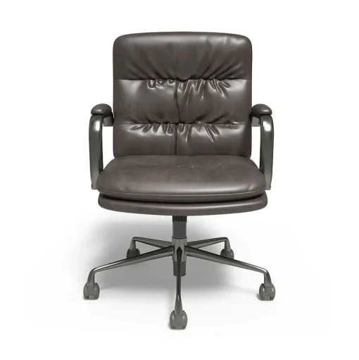 Staples Office Chairs<® Ellsworth Leather Swivel Manager Chair, Gray (95115)