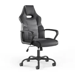Emerge Gaming Chairs<Staples Vector Luxura Faux Leather Gaming Chair, Black & Gray (61108)