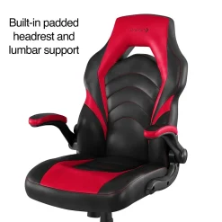 Emerge Gaming Chairs<Staples Vortex Bonded Leather Ergonomic Gaming Chair, Black and (51465-CC)