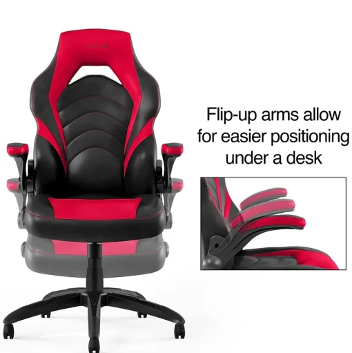 Emerge Gaming Chairs<Staples Vortex Bonded Leather Ergonomic Gaming Chair, Black and (51465-CC)