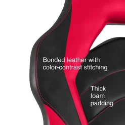 Emerge Gaming Chairs<Staples Vortex Bonded Leather Ergonomic Gaming Chair, Black and (51465-CC)