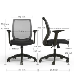Staples Ergonomic Chairs<Essentials Ergonomic Fabric Swivel Task Chair, (UN56947)