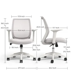 Staples Ergonomic Chairs<Essentials Ergonomic Fabric Swivel Task Chair, (UN58149)