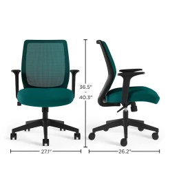 Staples Ergonomic Chairs<Essentials Ergonomic Fabric Swivel Task Chair, (UN60410)