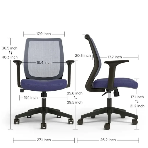 Staples Ergonomic Chairs<® Essentials Ergonomic Fabric Swivel Task Chair, (UN56965)