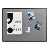Staples Bulletin<Fabric Bulletin Board, Black Frame, 4' x 3' (ST61264)