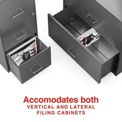 Staples File Cabinets<File Cabinet Tech Organizer, Gray/Black (TR62605)