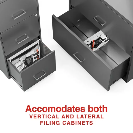 Staples File Cabinets<File Cabinet Tech Organizer, Gray/Black (TR62605)