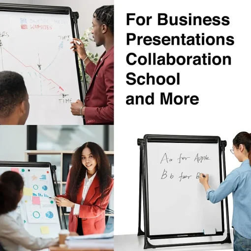 Staples Dry Erase<Flip Chart Easel, Black Steel (28216US/50444US)