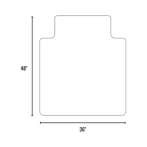Staples Chair Mats<Hard Floor Chair Mat with Lip, 36" x 48", Clear Vinyl (22024-US)