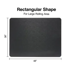 Staples Chair Mats<Hard Floor Chair Mat, 36" x 48", Black (26990)