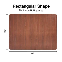 Staples Chair Mats<Hard Floor Chair Mat, 36" x 48'', Cherry (23342)