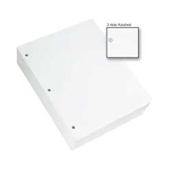 Staples Copy Paper<3-Hole Punch Copy Paper, 8.5" x 11", 20 lbs., 500 Sheets/Ream, 10 Reams/Carton (221192)