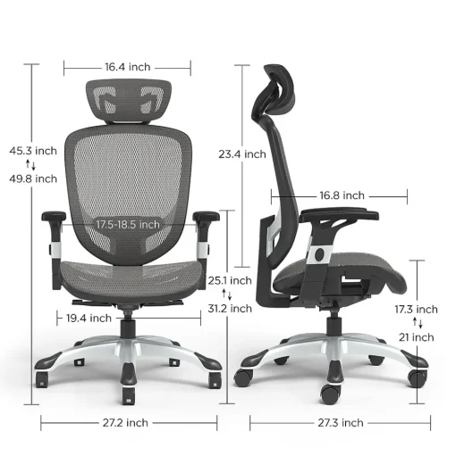 Staples Ergonomic Chairs<Hyken Ergonomic Mesh Swivel Task Chair, (UN59464)