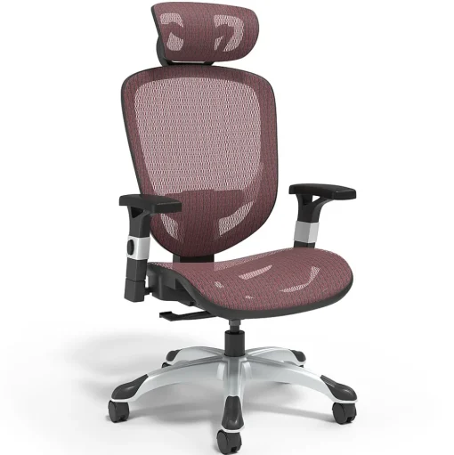 Staples Ergonomic Chairs<Hyken Ergonomic Mesh Swivel Task Chair, Maroon (UN59462)