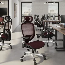 Staples Office Chairs<Hyken Ergonomic Mesh Swivel Task Chair, Maroon (UN59462)