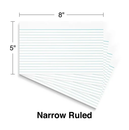 Staples Index Cards<® Lined Index Cards, 5" x 8", White, 100 Cards/Pack (ST51016-CC)