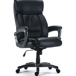 Staples Office Chairs<Lockland Ergonomic Leather Managers Big & Tall Chair, 400 lb. Capacity, Black (58067)