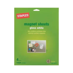 Staples Photo Paper<Magnetic Glossy Photo Paper, 8.5" x 11", 4/Pack (34747-CC)