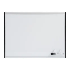 Staples Dry Erase<Magnetic Steel Dry-Erase Whiteboard, Silver/Black, 1.5' x 2' (52484/28213)