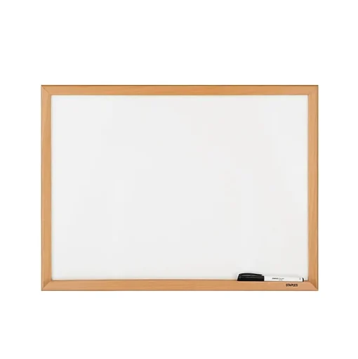 Staples Dry Erase<Melamine Dry-Erase Whiteboard, MDF Frame, 2' x 1.5' (50069)