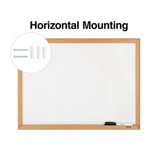 Staples Dry Erase<Melamine Dry-Erase Whiteboard, MDF Frame, 2' x 1.5' (50069)