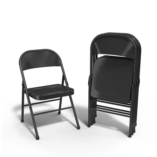 Staples Folding & Stacking<® Metal Office Stacking & Folding Chair, , 4/Pack (51501)