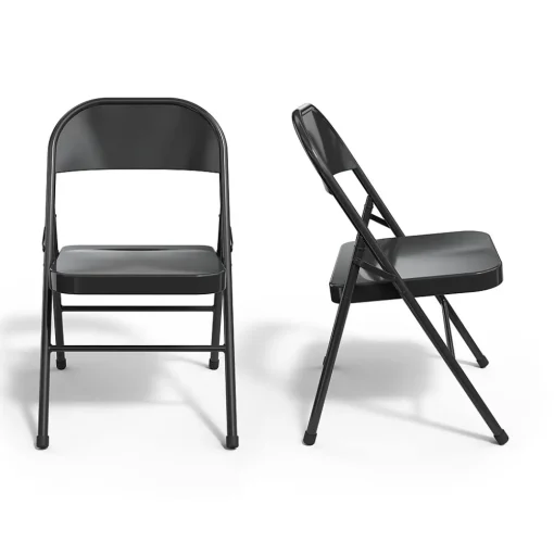 Staples Folding & Stacking<® Metal Office Stacking & Folding Chair, , 4/Pack (51501)