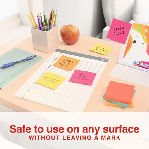 Staples Sticky Notes<Notes, 3" x 3", Dusk to Dawn Collection, 100 Sheet/Pad, 12 Pads/Pack (S-33BR12/52567)