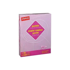 Staples Multipurpose Paper<Pastel 30% Recycled Multipurpose Colored Paper, 20 Lbs., 8.5" x 11", Lilac, 500/Ream (14782)