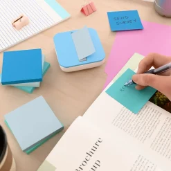 Staples Sticky Notes<® Pop-up Notes, 3" x 3", Ocean Views Collection, 100 Sheet/Pad, 12 Pads/Pack (S-33WCP12)