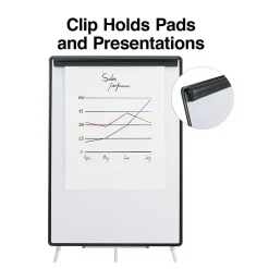 Staples Dry Erase<Presentation Flip Chart Easel, White Steel (28217US/50445US)
