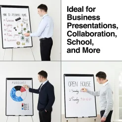 Staples Dry Erase<Presentation Flip Chart Easel, White Steel (28217US/50445US)