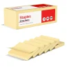Staples Sticky Notes<Recycled Notes, 1 3/8" x 1 7/8", Sunshine Collection, 100 Sheet/Pad, 12 Pads/Pack (S152YR/1252554)