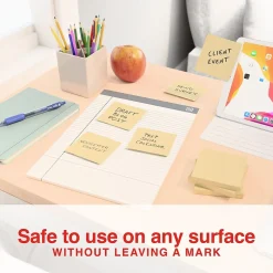 Staples Sticky Notes<Recycled Notes, 3" x 3", Sunshine Collection, 100 Sheet/Pad, 12 Pads/Pack (S33YR12/52564)