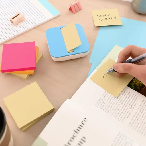 Staples Sticky Notes<Recycled Pop-up Notes, 3" x 3", Sunshine Collection, 100 Sheet/Pad, 36 Pads/Pack (S-33YRP36)